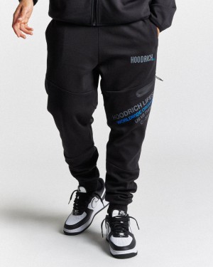 Black / Grey / Blue Men's Hoodrich OG Cycle Joggers | USA BJFAYS859