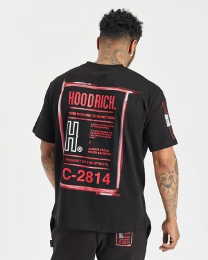 Black / Red / White Men's Hoodrich OG Akira T-Shirt | USA GVFINZ219