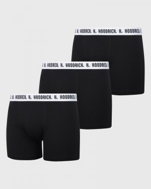 Black / White Men's Hoodrich OG Core 3 Pack Boxers | USA AQDVBF398