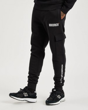 Black / White Men's Hoodrich OG Limit Cargo Joggers | USA PUHBIN075