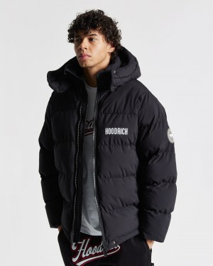 Black / White Men's Hoodrich Phenom Puffer Jacket | USA MGRQFS930