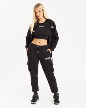 Black / White Women's Hoodrich OG Luna Cargo Joggers | USA XAOHTJ537