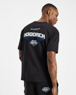 Black / White / Blue Men's Hoodrich Stadium T-Shirt | USA ROGMHE378