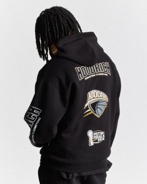 Black / White / Gold Men's Hoodrich Zenith Oversized Hoodie | USA RNCFDX390