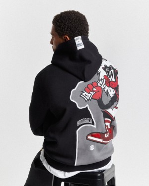 Black / White / Red Men's Hoodrich Menace Hoodie | USA UVRDFP516