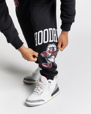 Black / White / Red Men's Hoodrich Menace Joggers | USA XHEUJT275