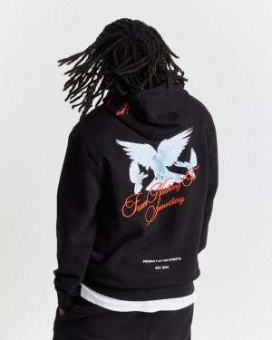 Black / White / Red Men's Hoodrich OG Take Flight V2 Hoodie | USA RULYCF473