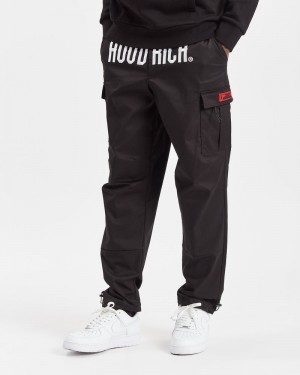 Black / White / Red Men's Hoodrich OG Trek Cargo Pants | USA AXNRPQ514