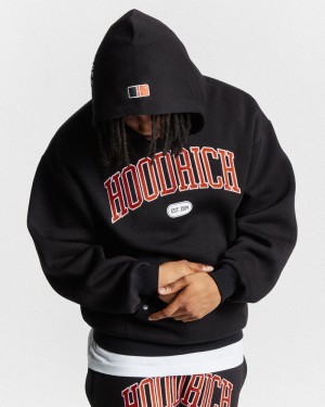 Black / White / Red Men's Hoodrich Phoenix Oversized Hoodie | USA SIRVPK805