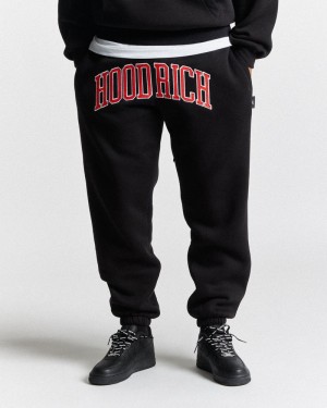 Black / White / Red Men's Hoodrich Phoenix Oversized Joggers | USA BJHXDG913