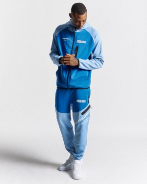 Blue / Blue / White Men's Hoodrich OG Cycle Joggers | USA EXZJUI925