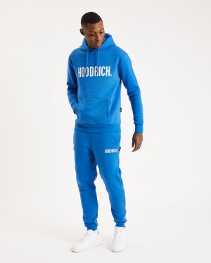 Blue / White Men's Hoodrich OG Core Set Tracksuit | USA IXGPUC094