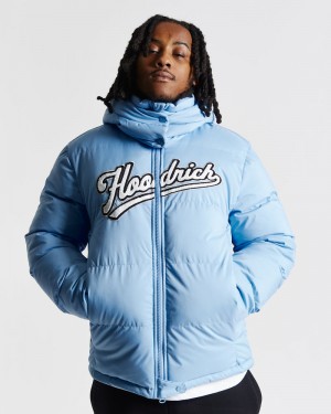 Blue / White Men's Hoodrich Stadium Puffer Jacket | USA GSXAJY145