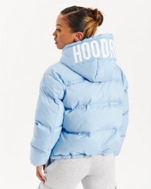 Blue / White Women's Hoodrich Sienna Puffer Jacket | USA SPWVJM043