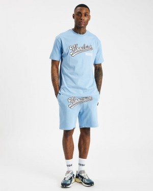 Blue / White / Black Men's Hoodrich Stadium Shorts | USA ZWEBIP015