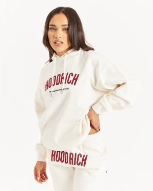 Cream / Red / Black Women's Hoodrich OG Breeze Hoodie | USA ZGQLWO071