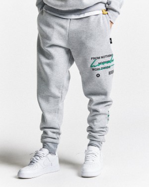 Grey / Black / Green Men's Hoodrich OG Cruzade Joggers | USA UPJIBX195