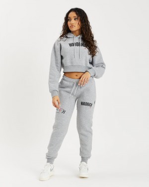 Grey / Black / Red Women's Hoodrich OG Calor Joggers | USA CPETZM914