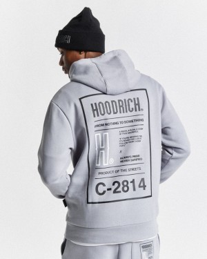 Grey / Black / White Men's Hoodrich OG Akira Hoodie | USA VSWAMI457