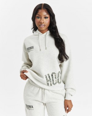 Grey / Camo Women's Hoodrich OG Crescent Hoodie | USA GAMSTB093