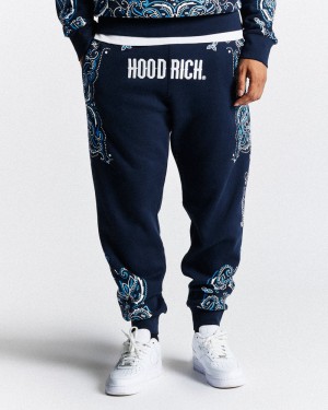 Navy / White / Blue Men's Hoodrich Motif Joggers | USA FIUSMD692