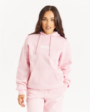 Pink / White Women's Hoodrich OG Storm Logo Hoodie | USA OPHNWV245