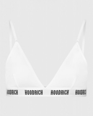 White / Black Women's Hoodrich OG Core Triangle Bralette Underwear | USA WRKSUI302