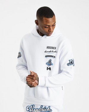 White / Black / Blue Men's Hoodrich Stadium Hoodie | USA HSQLZA689