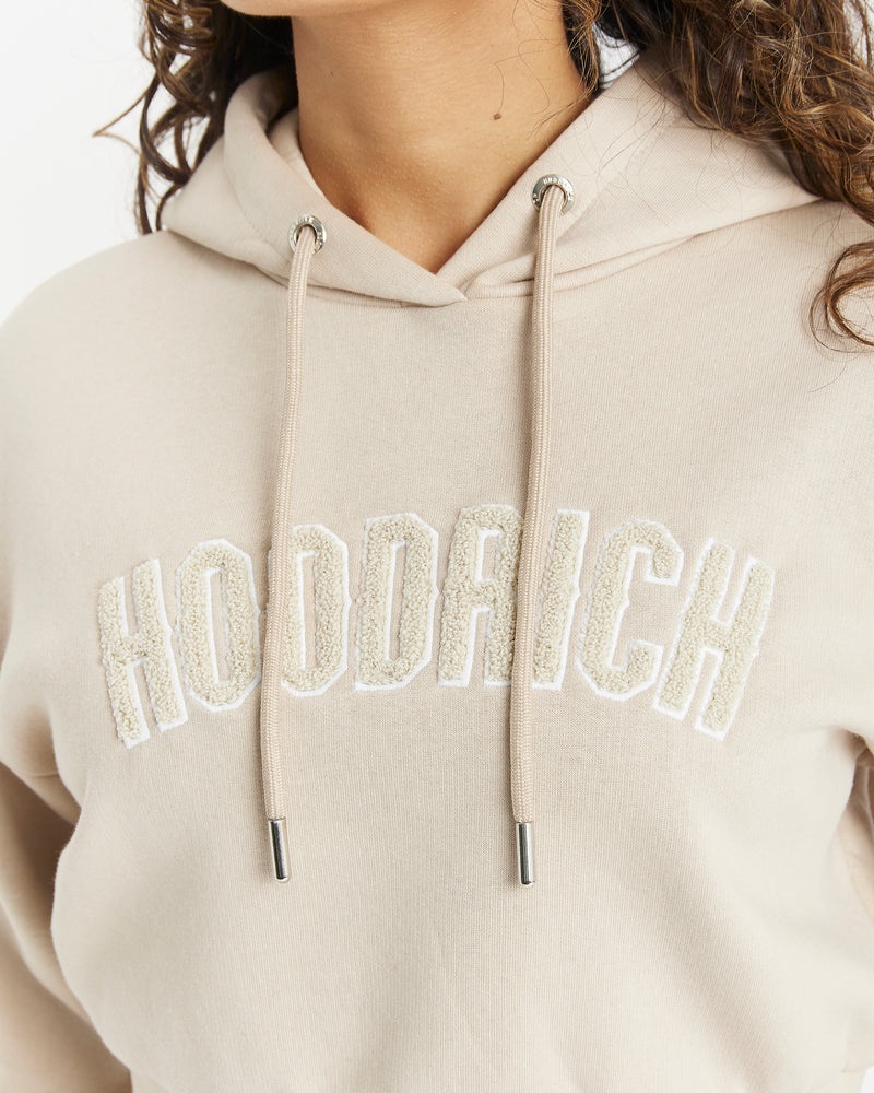 Beige / White Women's Hoodrich OG Kraze Cropped  Hoodie | USA SXUEML964