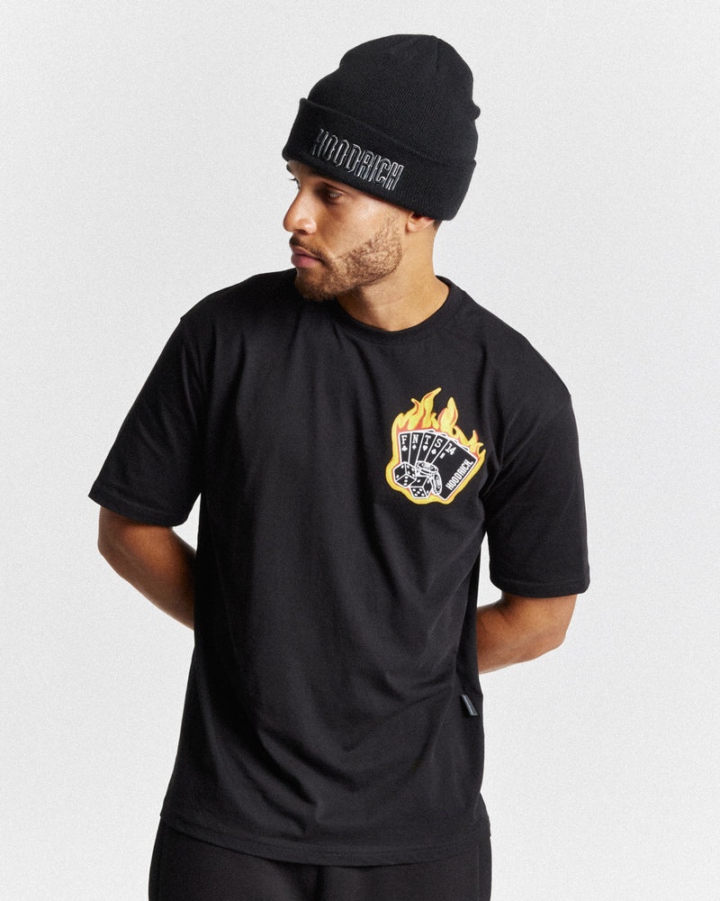 Black Men's Hoodrich Luck T-Shirt | USA PZWDTM075