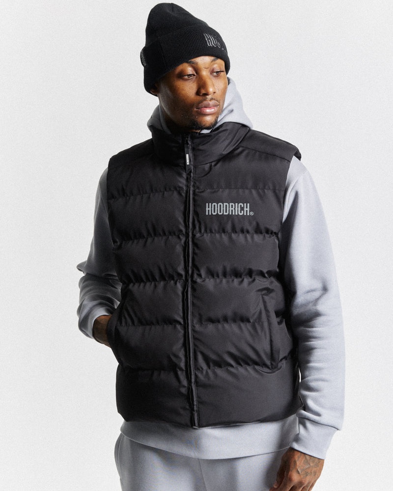 Black Men's Hoodrich OG Stack Gilet | USA MXRAWC175