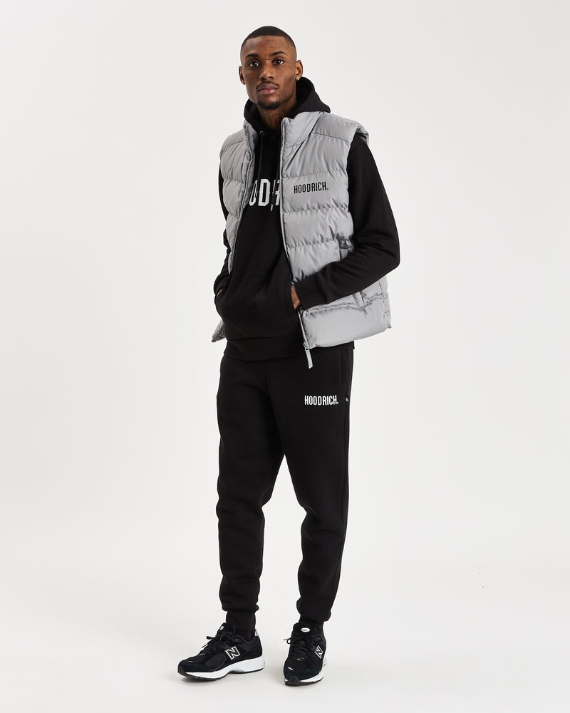 Black Men's Hoodrich OG Stack Gilet | USA USHLPI367