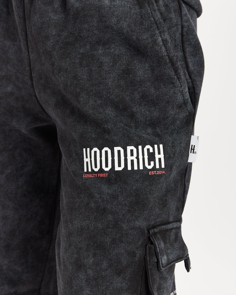 Black Wash / Red Women's Hoodrich Peak Cargo Joggers | USA QFVCXM016