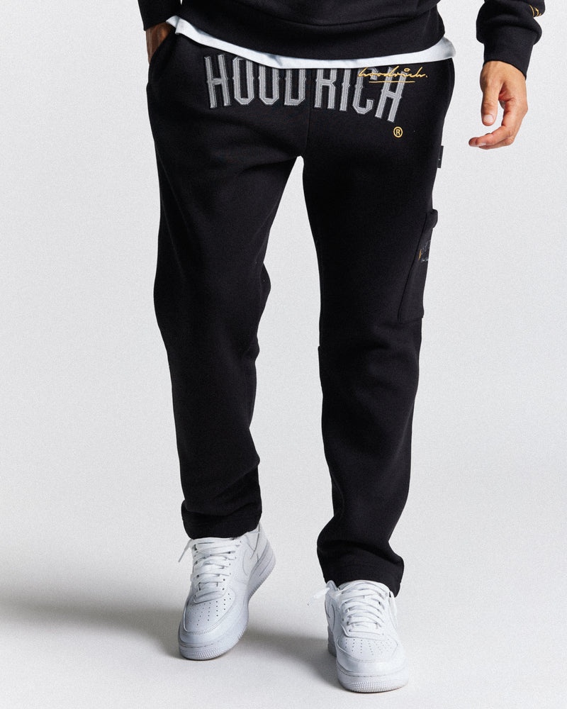 Black / Gold / Grey Men\'s Hoodrich Stature Joggers | USA PLZYID295