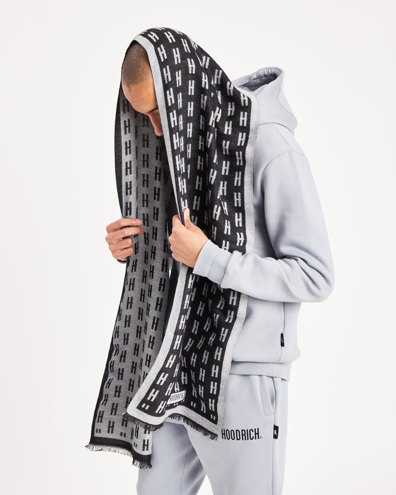 Black / Grey Men's Hoodrich OG Exclusive Reversible Scarf | USA OAYPMF597