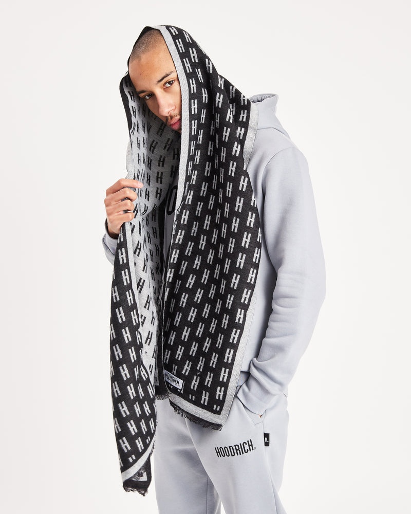 Black / Grey Men\'s Hoodrich OG Exclusive Reversible Scarf | USA OAYPMF597