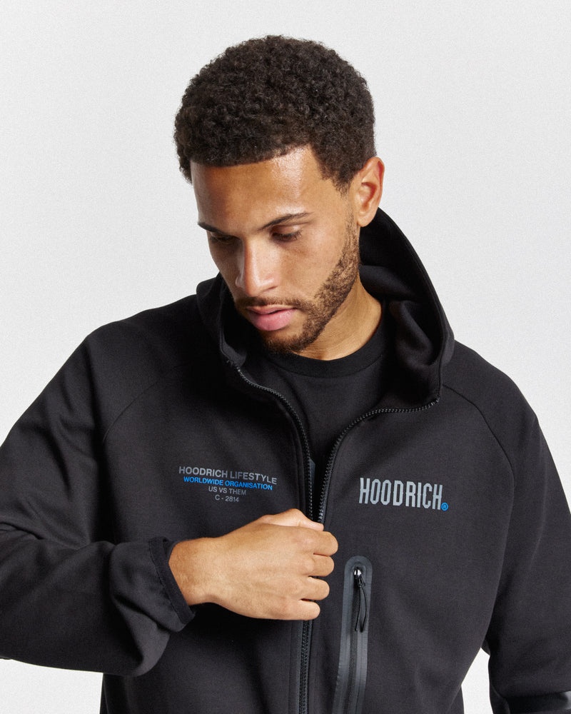 Black / Grey / Blue Men's Hoodrich OG Cycle Full Zip Hoodie | USA VLDYHJ978