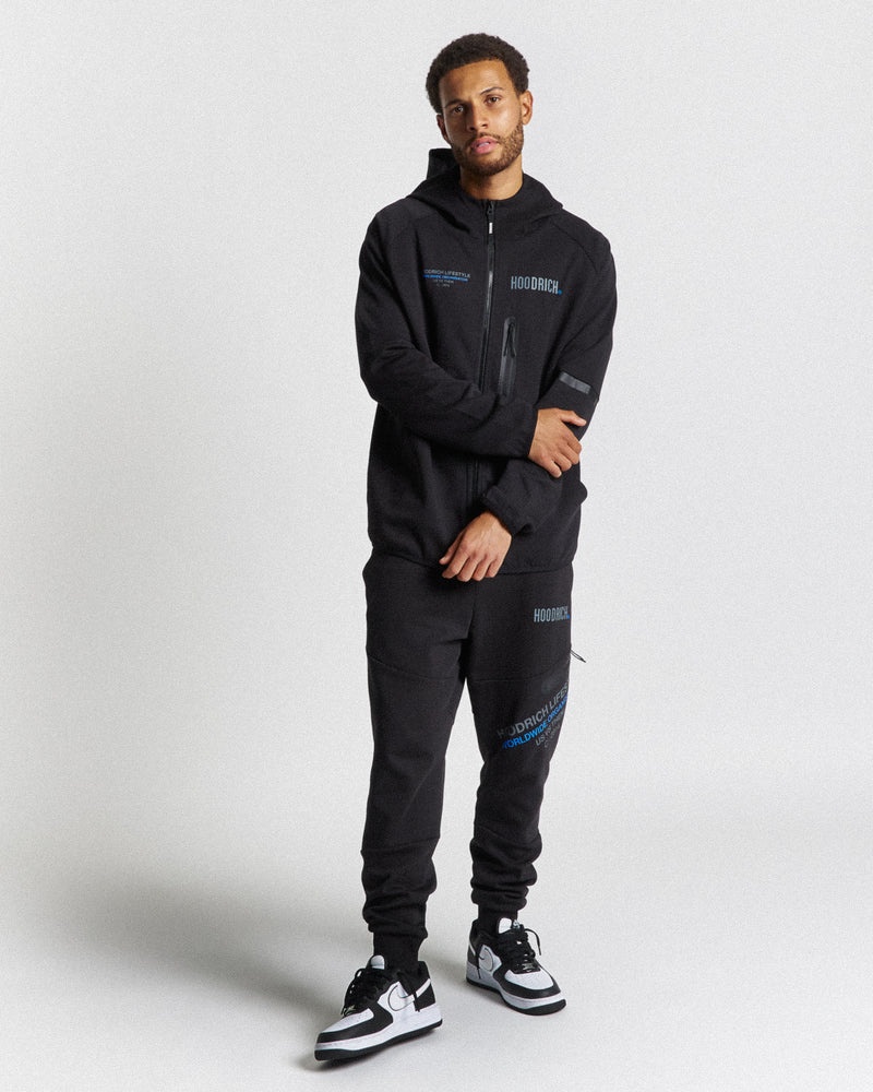 Black / Grey / Blue Men's Hoodrich OG Cycle Full Zip Hoodie | USA VLDYHJ978