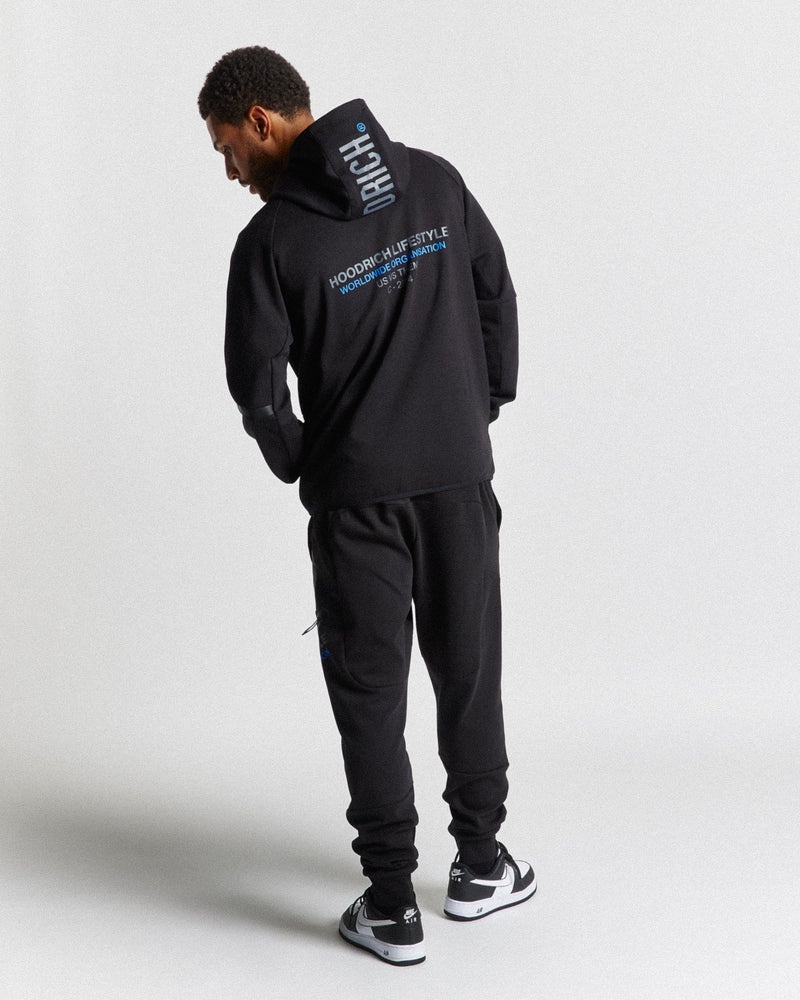 Black / Grey / Blue Men's Hoodrich OG Cycle Full Zip Hoodie | USA VLDYHJ978