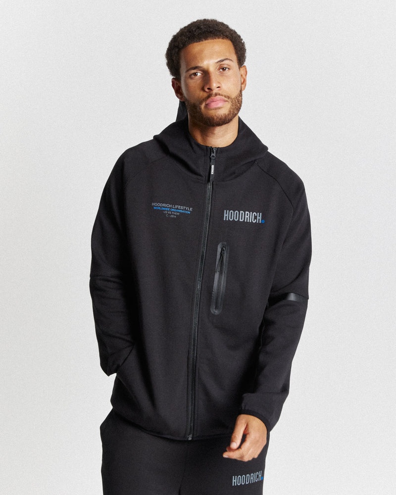 Black / Grey / Blue Men's Hoodrich OG Cycle Full Zip Hoodie | USA VLDYHJ978