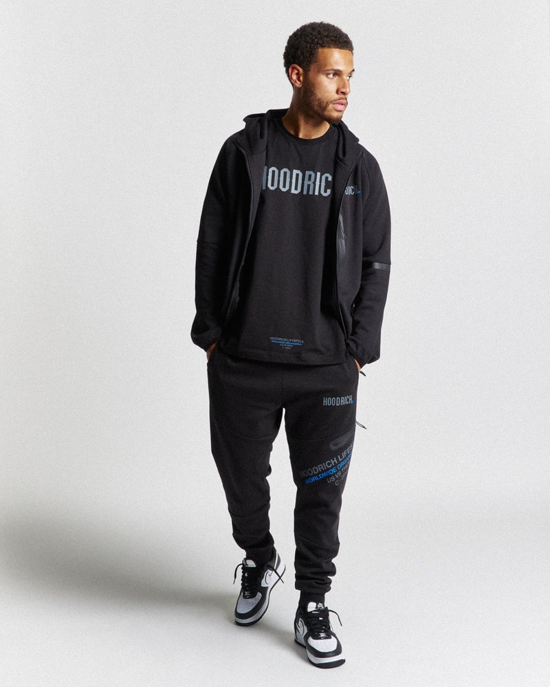 Black / Grey / Blue Men's Hoodrich OG Cycle Full Zip Hoodie | USA VLDYHJ978