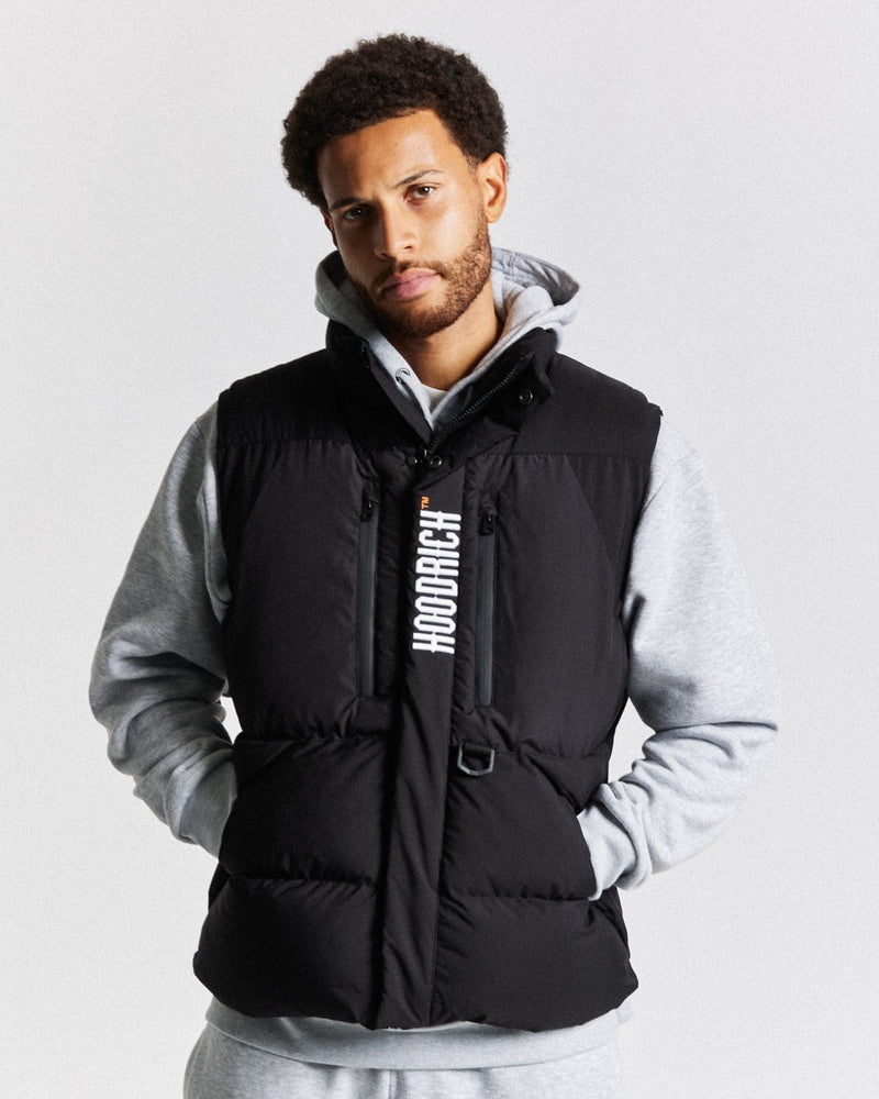 Black / White Men\'s Hoodrich Limit Gilet | USA VDMZTC392