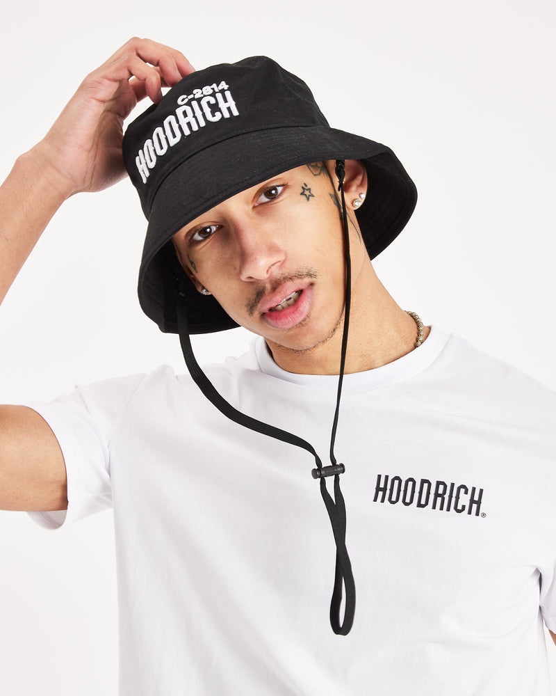 Black / White Men's Hoodrich OG Demand Bucket Hat | USA UJGIDP385