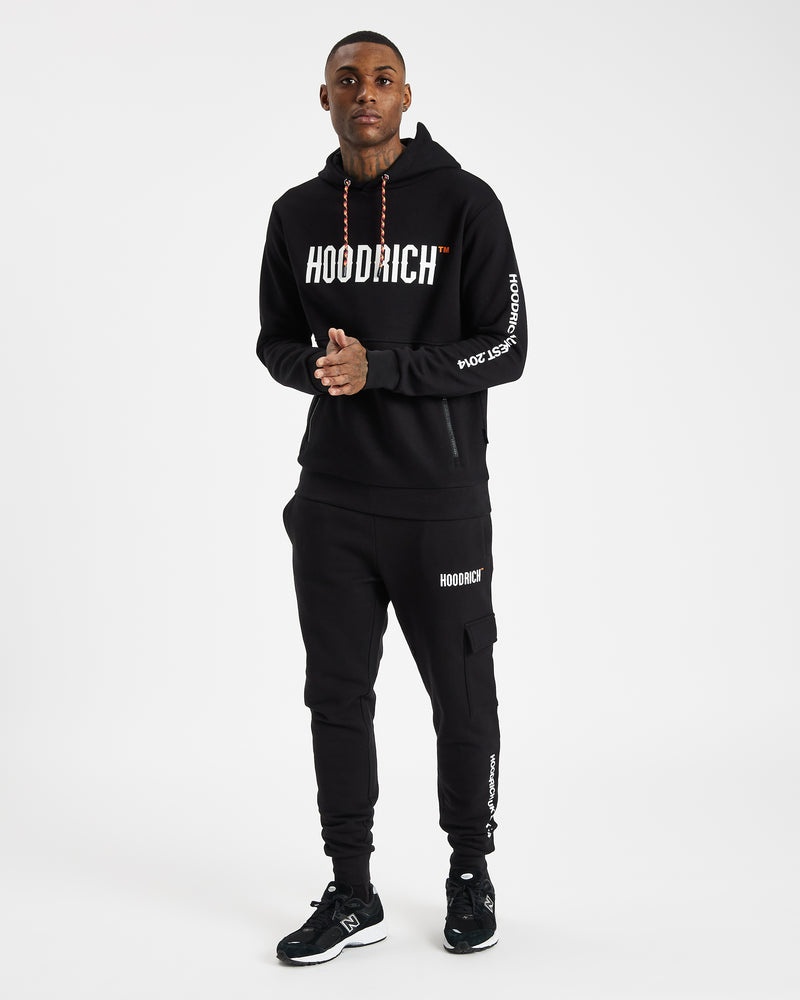 Black / White Men's Hoodrich OG Limit Cargo Joggers | USA PUHBIN075