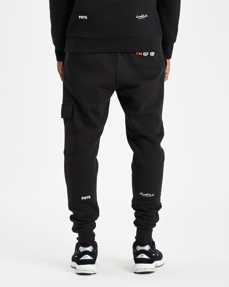 Black / White Men's Hoodrich OG Limit Cargo Joggers | USA PUHBIN075