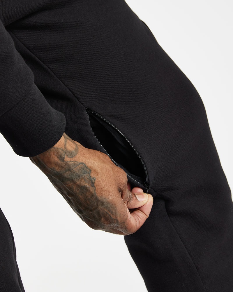 Black / White Men's Hoodrich OG Limit Cargo Joggers | USA PUHBIN075