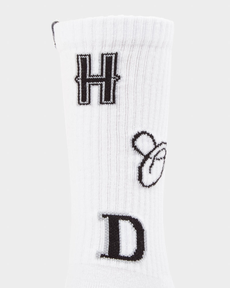 Black / White Men's Hoodrich OG Pacific 2 Pack Crew Socks | USA INDTQF314