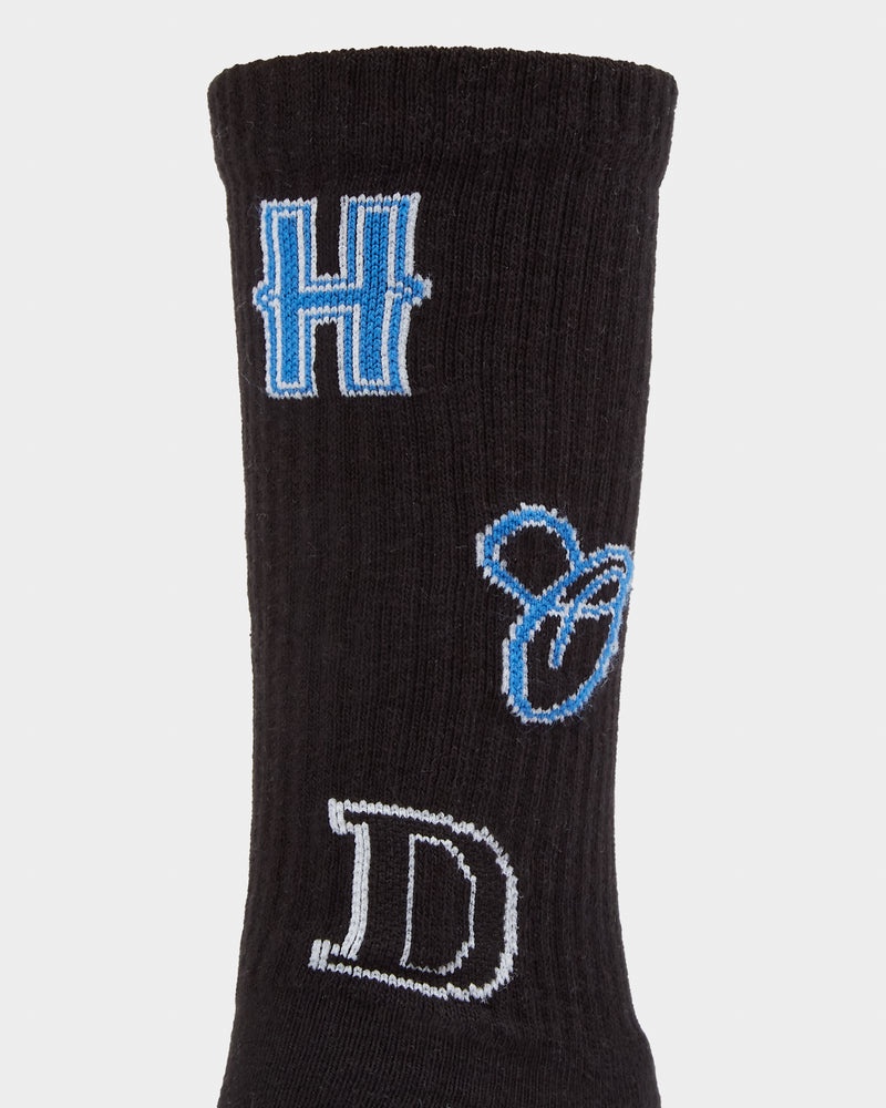 Black / White Men's Hoodrich OG Pacific 2 Pack Crew Socks | USA INDTQF314