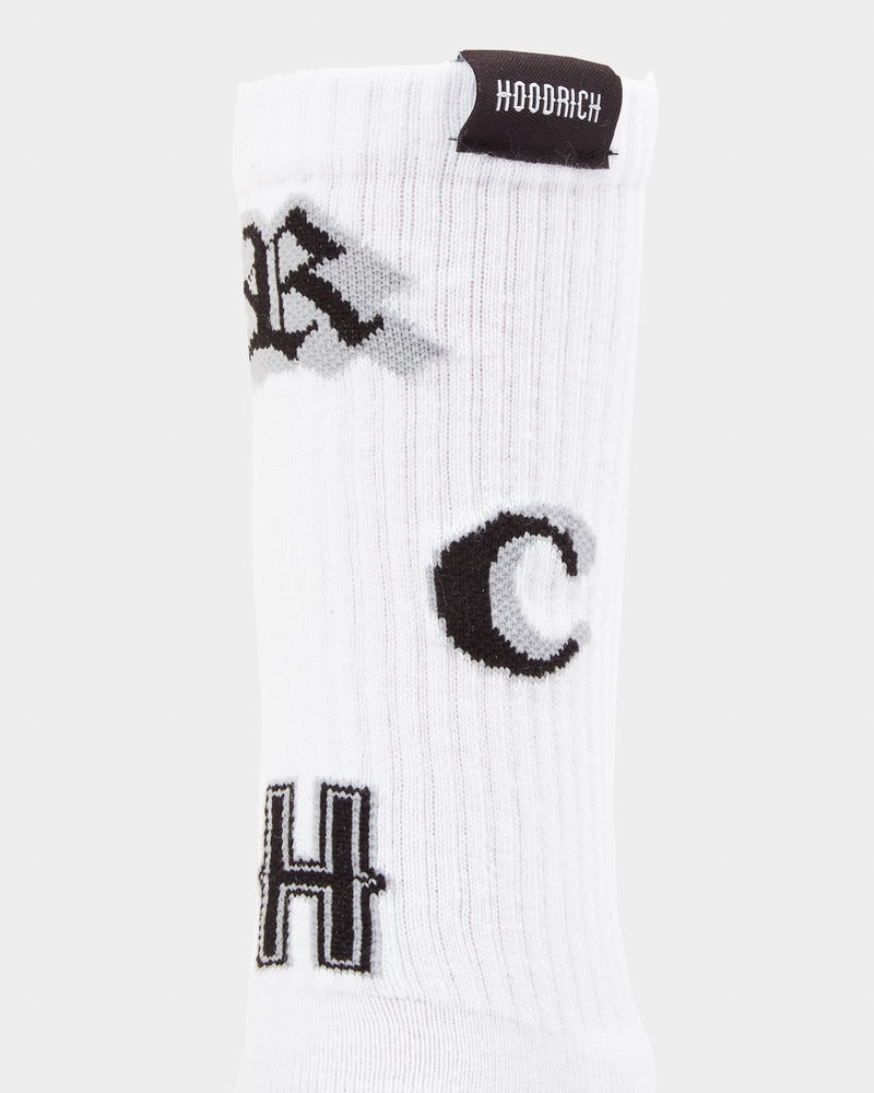 Black / White Men's Hoodrich OG Pacific 2 Pack Crew Socks | USA INDTQF314