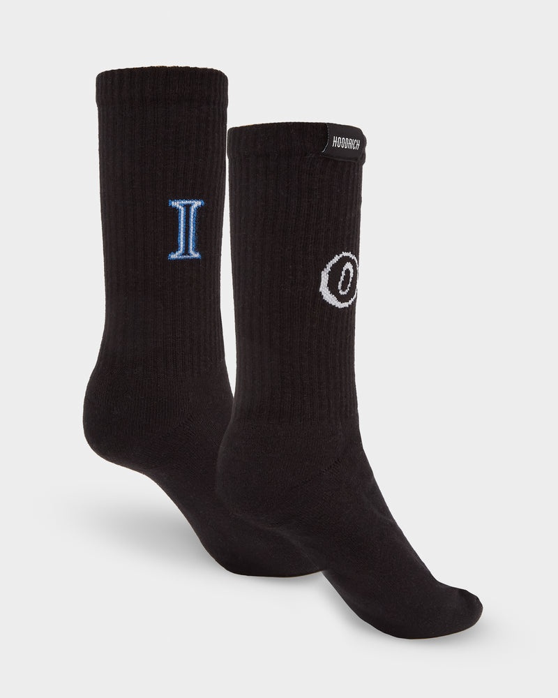 Black / White Men's Hoodrich OG Pacific 2 Pack Crew Socks | USA INDTQF314